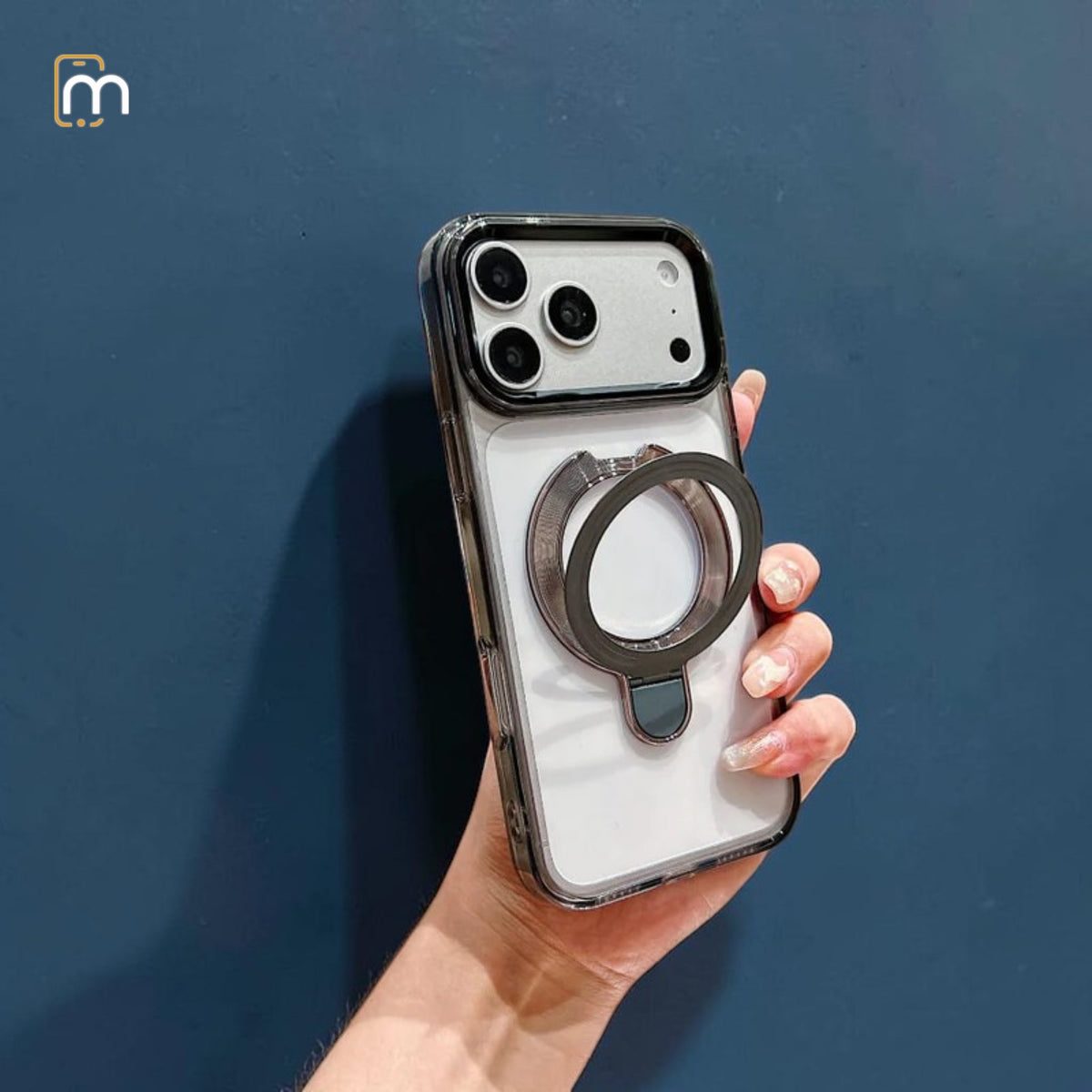 Halo Stand MagSafe Crystal Phone Case for Iphones