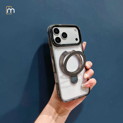 Halo Stand MagSafe Crystal Phone Case for Iphones