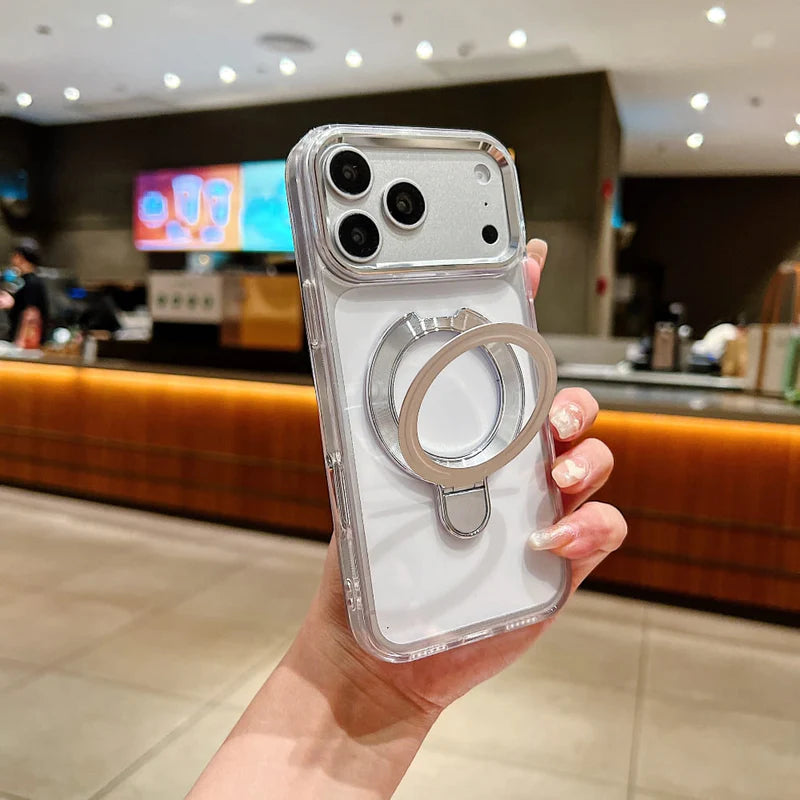 DITAKA Halo Stand Mag Crystal Phone Case