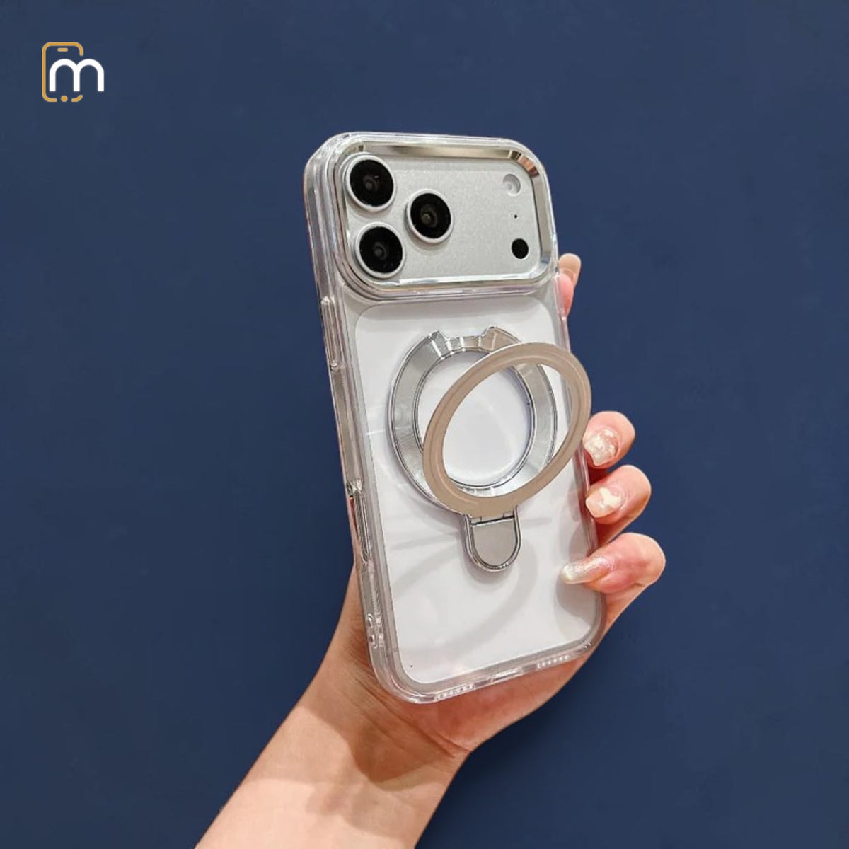 Halo Stand MagSafe Crystal Phone Case for Iphones