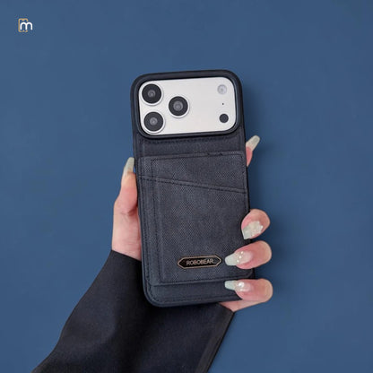 ROBO BEAR Metro Leather Wallet Phone Case for Iphones