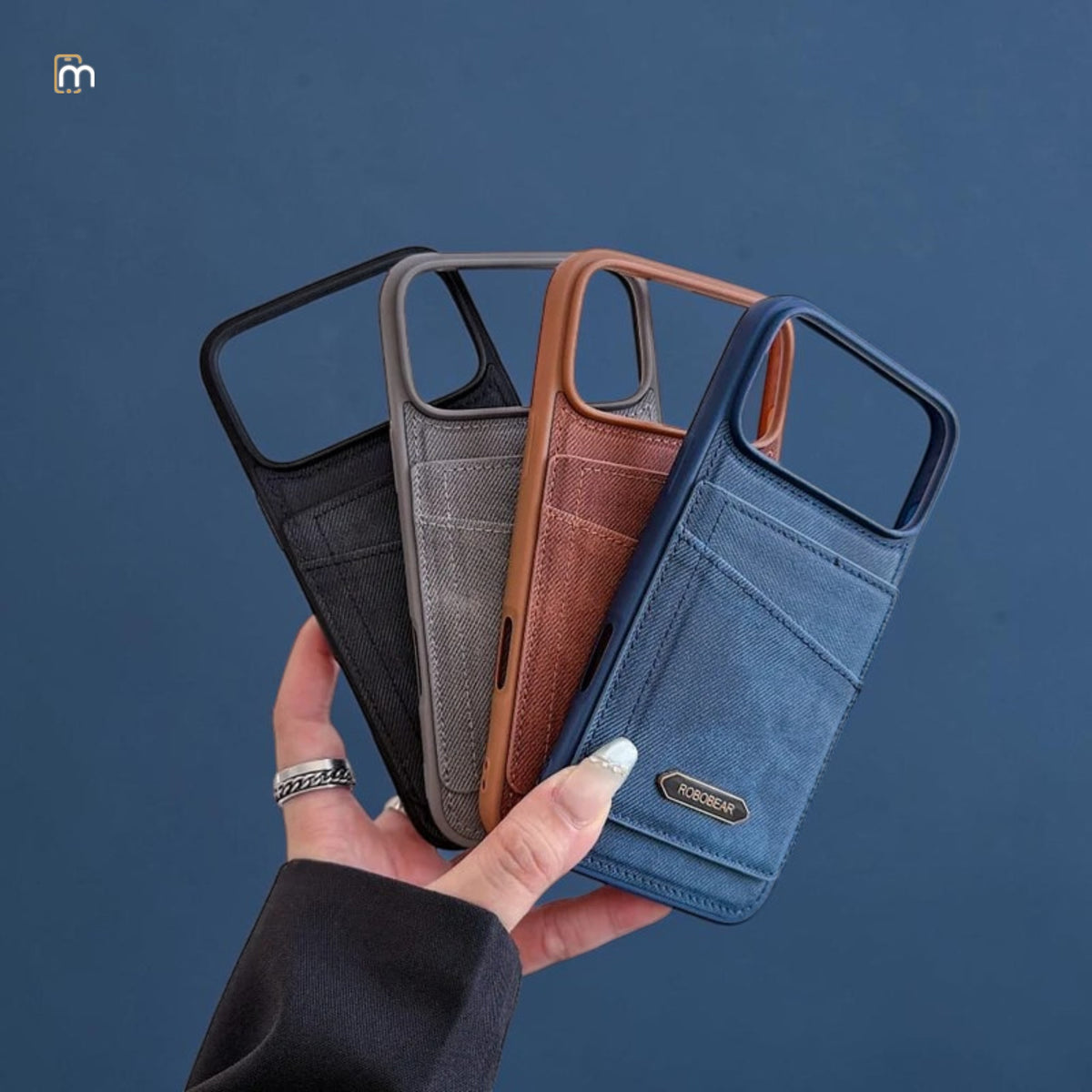 ROBO BEAR Metro Leather Wallet Phone Case for Iphones